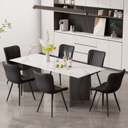 Hawsaiy Modern PU Leather Dining Chairs Set of 2/4/6 with Metal Legs for Dining Room