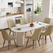 Hawsaiy PU leather Dining Chairs Set of 2/4 with Durable Metal Legs