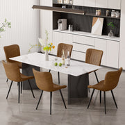 Hawsaiy Modern PU Leather Dining Chairs Set of 2/4/6 with Metal Legs for Dining Room