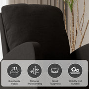 Nalupatio Rocking Chair Nursery, Reading Chair, Glider Accent Chair, Rocking Accent Chair with Wood Legs for Living Room, Bedroom Brown Coffee