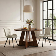 Hawsaiy 5 Piece Round Dining Table Set for 4, 47.3