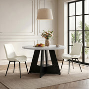 Hawsaiy 5 Piece Round Dining Table Set for 4, 47.3