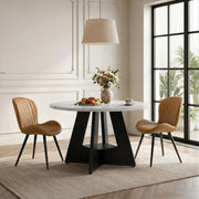 Hawsaiy 5 Piece Round Dining Table Set for 4, 47.3