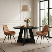 Hawsaiy 5 Piece Round Dining Table Set for 4, 47.3