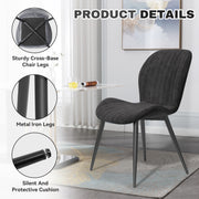 Hawsaiy Modern Ergonomic Velvet Dining Chair Set of 2/4/6 with Sturdy Metal Legs