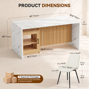Hawsaiy 5 Piece Dining Table Set for 4, 63