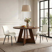 Hawsaiy 5 Piece Round Dining Table Set for 4, 47.3
