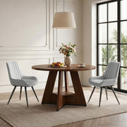 Hawsaiy 5 Piece Round Dining Table Set for 4, 47.3