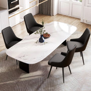 Hawsaiy PU leather Dining Chairs Set of 2/4 with Durable Metal Legs