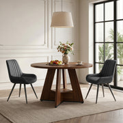 Hawsaiy 5 Piece Round Dining Table Set for 4, 47.3