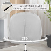 Nalupatio Daluvenix Modern Home Office Chair Upholstered Velvet Desk Chair Ergonomic Computer Task Chair Height Adjustable Swivel Vanity Chair with Wheel & Pillow Comfy Chair for Bedroom Dressing Room Beige