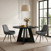 Hawsaiy 5 Piece Round Dining Table Set for 4, 47.3
