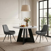Hawsaiy 5 Piece Round Dining Table Set for 4, 47.3