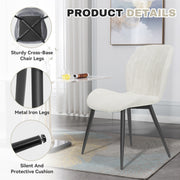 Hawsaiy Modern Ergonomic Velvet Dining Chair Set of 2/4/6 with Sturdy Metal Legs