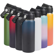 Hawsaiy 24oz Stainless Steel Water Bottles, Double Wall with Straw Lid, BPA-Free, Leakproof, for Travel & School, Multicolor