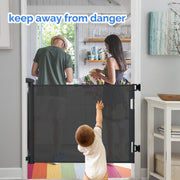 Hawsaiy Retractable Baby Safety Gate for Baby and Pet Extends to 55