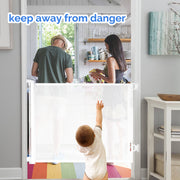 Hawsaiy Retractable Baby Safety Gate for Baby and Pet Extends to 55