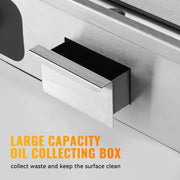 Hawsaiy 29’ Commercial Electric Griddle, 3200W Countertop Flat Top Griddle, Teppanyaki Stainless Steel Griddle, Adjustable Temperature Control 122°F-572°F (NO PLUG), 2 Shovels