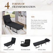 Hawsaiy Convertible Sleeper Leisure Recliner, Adjustable Lounge Chair, Arm Chair, and Sofa Bed