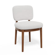 Hawsaiy Wooden Dining Chairs Set of 2/4/6, Boucle Upholstered Dining Room Chairs with Solid Wood Legs, Mid Century Modern Kitchen Chairs, Farmhouse Side Chairs with Back for Dining Room