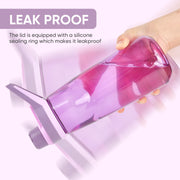 Hawsaiy 32oz Clear Plastic Leak-Proof Water Bottle,BPA-Free