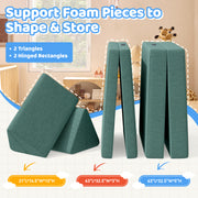 Hawsaiy Kids Sofas Modular 4PCS Sponge Armless Reclining Sofa with Removable Cover