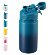 Hawsaiy 12oz Insulated Kids Water Bottle with Double Drinking Lids, Stainless Steel Water Bottle for School & Outdoor
