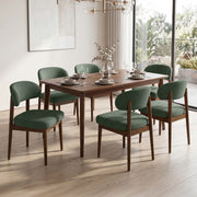 Hawsaiy Dining Chairs Set of 2/4/6, Upholstered Kitchen & Dining Room Chairs with Solid Wood Frame, Curved Back Side Chairs