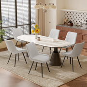 Hawsaiy Modern Faux Leather Dining Chair Set of 2/4/6 with Sturdy Metal Frame