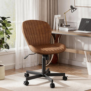Hawsaiy Shell-Shaped Swivel Office Chair, 360° Rotating Vanity Desk Chair with Rocking Function for Home Office, Bedroom, Makeup Vanity