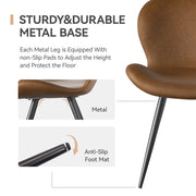 Hawsaiy Faux Leather Dining Chairs Set of 2/4/6 with Widened Backrest & Seat