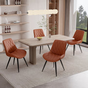 Hawsaiy Modern PU Leather Dining Chairs Set of 2/4 with Metal Legs