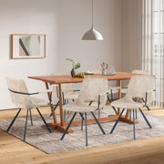 Hawsaiy Modern Dining Chiars Set of 2 with Arm and Metal Legs