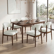 Hawsaiy Dining Chairs Set of 2/4/6, Upholstered Kitchen & Dining Room Chairs with Solid Wood Frame, Curved Back Side Chairs