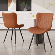 Hawsaiy Modern PU Leather Dining Chairs Set of 2/4/6 with Metal Legs for Dining Room