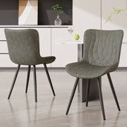 Hawsaiy Modern PU Leather Dining Chairs Set of 2/4/6 with Metal Legs for Dining Room