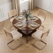 Hawsaiy 5 Piece Round Dining Table Set for 4, 47.3