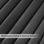 Nalupatio Modern Dining Chairs Set of 2, Comfortable Dining Room Chairs with Thick Cushions, Fabric Upholstered Side Chairs with Metal Legs for Kitchen, Black