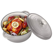 Hawsaiy 6QT Enameled Cast Iron Dutch Oven, Non-Stick, Dual Handles, with Lid for Baking & Cooking