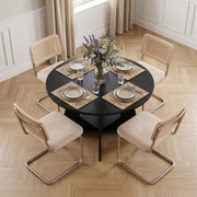 Hawsaiy 5 Piece Round Dining Table Set for 4, 47.3