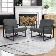 Hawsaiy Accent Chair with Metal Frame, Teddy Fleece Living Room Chairs with Foam Seat Cushions, Comfy Reading Armchair for Bedroom