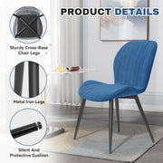 Hawsaiy Modern Ergonomic Velvet Dining Chair Set of 2/4/6 with Sturdy Metal Legs