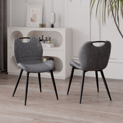 Hawsaiy Modern Faux Leather Dining Chair Set of 2/4/6 with Metal Legs, Ergonomic Design, Water-Resistant