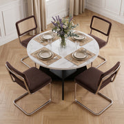 Hawsaiy 5 Piece Round Dining Table Set for 4, 47.3