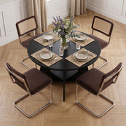 Hawsaiy 5 Piece Round Dining Table Set for 4, 47.3