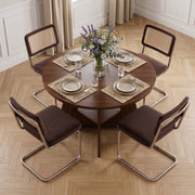 Hawsaiy 5 Piece Round Dining Table Set for 4, 47.3