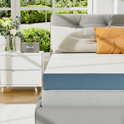 Nalupatio 3 Inch Firm Mattress Topper King Size 76x80 Inch Extra Support, Gel-Infused High-Density Memory Foam Mattress Bed Topper for Pain Relief, CertiPUR-US Certified