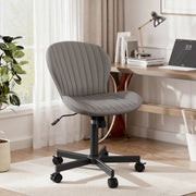 Hawsaiy Shell-Shaped Swivel Office Chair, 360° Rotating Vanity Desk Chair with Rocking Function for Home Office, Bedroom, Makeup Vanity