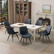 Hawsaiy Modern PU Leather Dining Chairs Set of 2/4 with Metal Legs