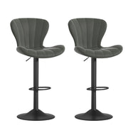 Hawsaiy Adjustable Upholstered Bar Stools Set of 2/4,Modern Counter Height Swivel Bar Chairs with High Backrest, Faux Leather Padded Seat for Kitchen Island
